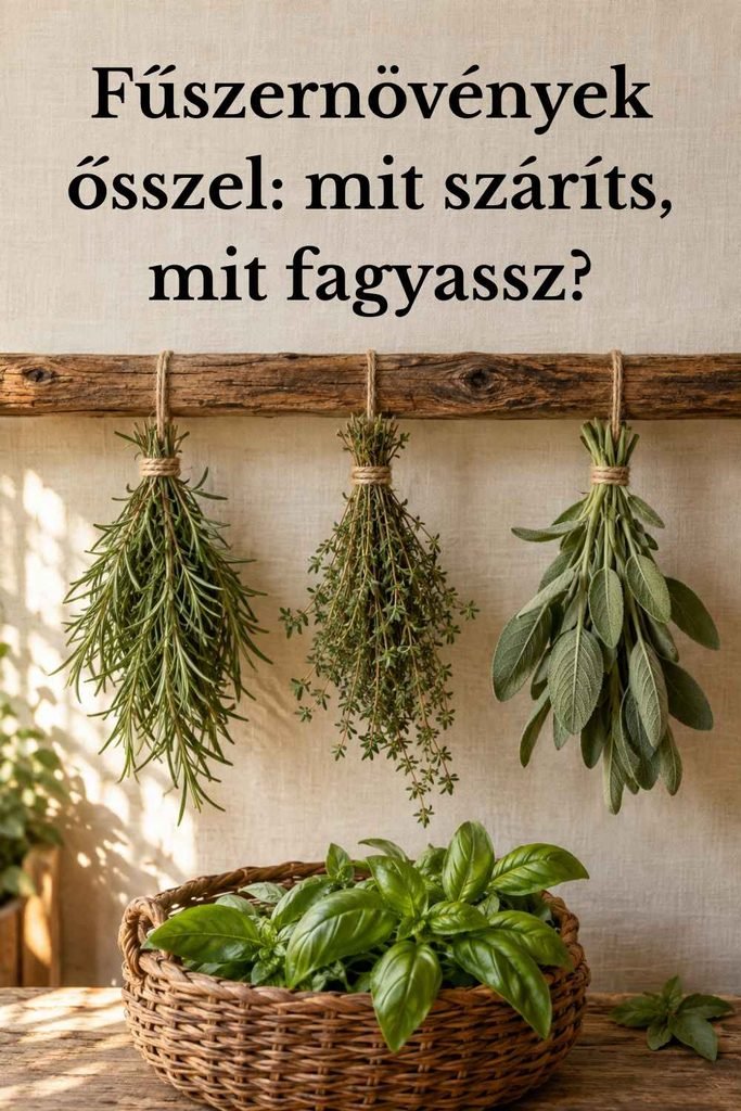 Fűszernövények ősszel mit száríts, mit fagyassz